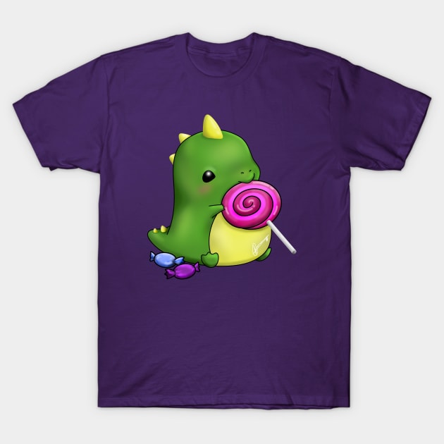 Candysaurus Rex T-Shirt by Akiraj